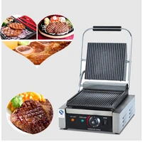 commercial sandwich maker electric griddle grill stainless steel contact panini grill steak griddle zf
