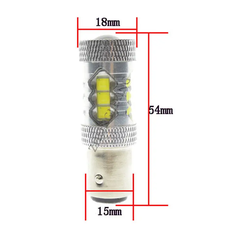Фото Par Lampada 1157 BAY15D, 80 Вт, 16 светодиодов, чипы Cree, бесплатная доставка/Dlr Renegade Branco (12-24 В постоянного тока) №2