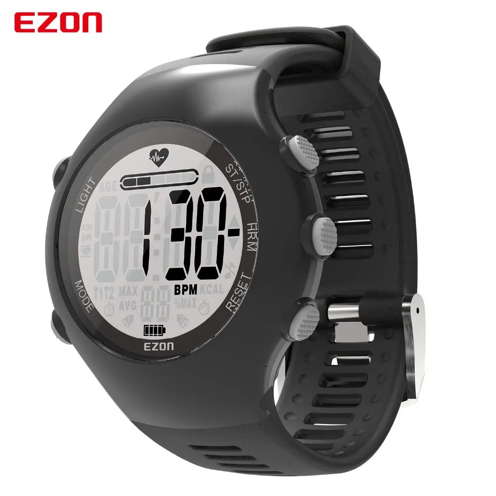 Новый ezon t043 оптический датчик heart rate monitor шагомер счетчик калорий цифровой