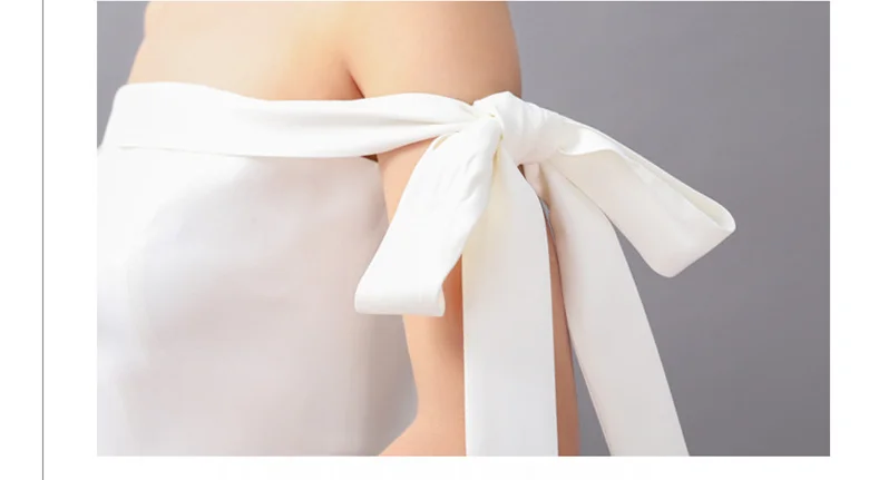 Сексуальное Белое Мини-Платье для вечеринки подарок подруге с бантом однотонные