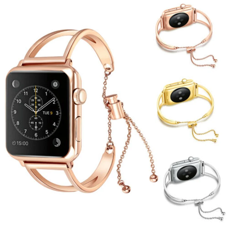 38 мм/42 мм браслет из нержавеющей стали для женщин ремешок для Apple Watch 3 2 1
