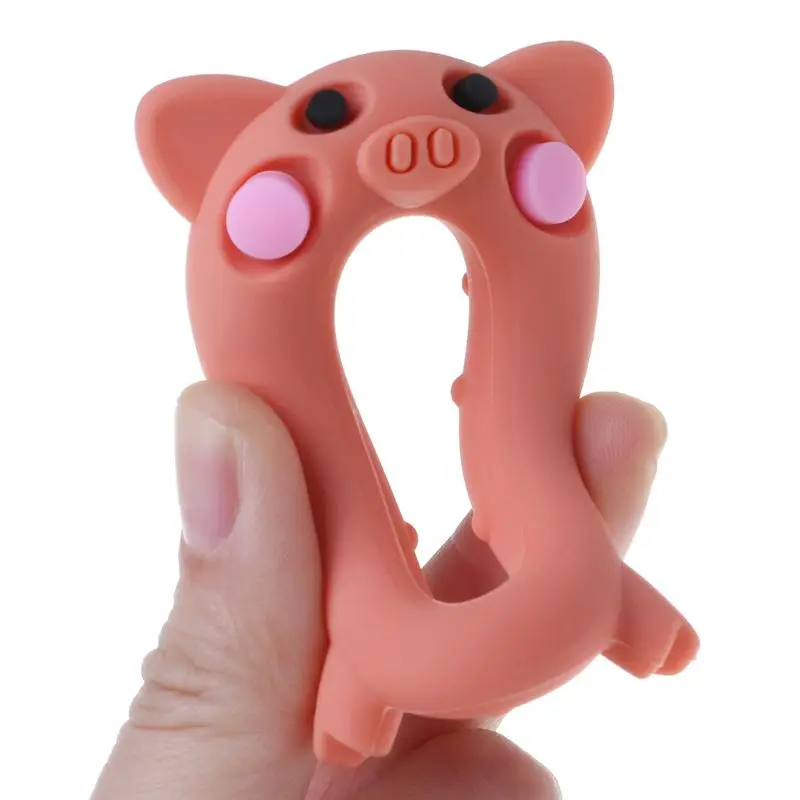 Детский Прорезыватель пищевого качества силиконовый мультфильм свинья для