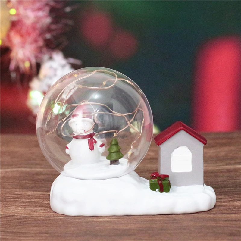 Merry Рождественская Фигурка Санта снеговик настольная лампа Дети Главная
