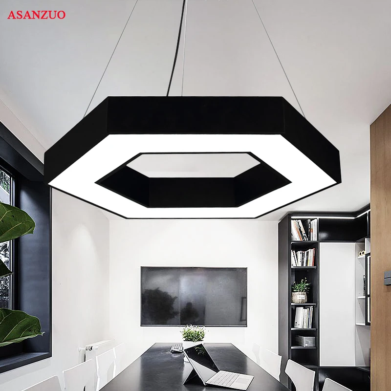 Современный светодиодный подвесные лампы Для Офиса Шестиугольный полый