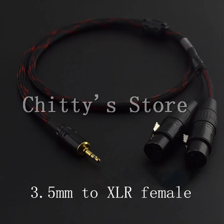 

3.5mm to double XLR male/female audio signal cable