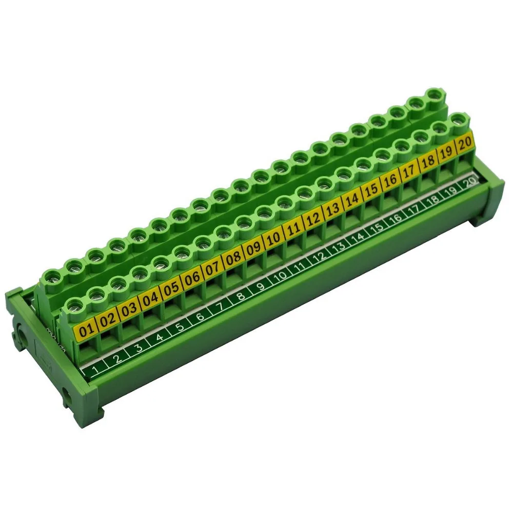 DIN рейка крепление 30A/300V 20 позиций Клеммная колодка модуль
