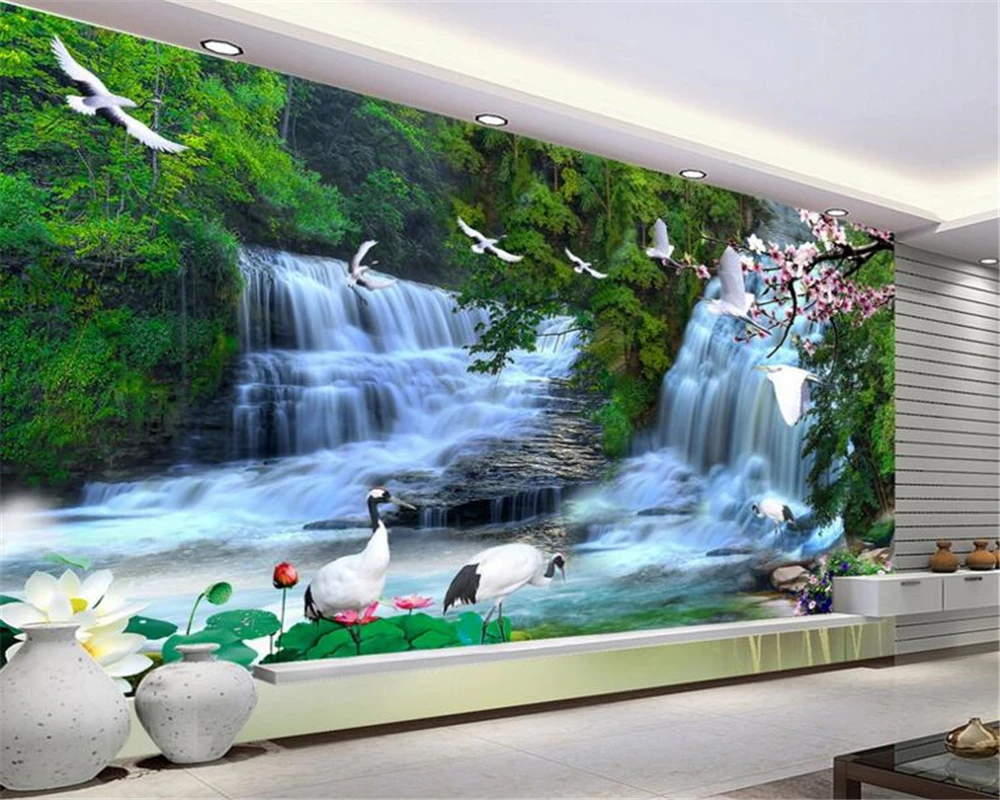 

Beibehang пользовательская настенная бумага HD Фолз пейзаж обои гостиная спальня ТВ настенный фон домашние декоративные 3d обои