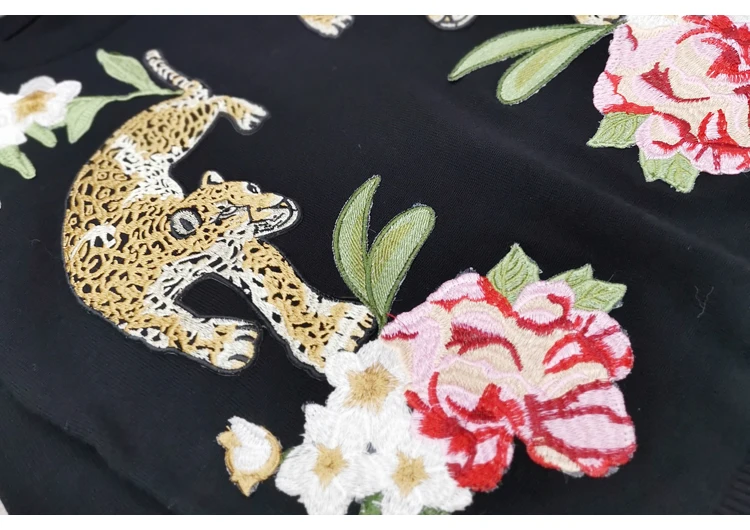 Роскошный дизайнерский брендовый вязаный свитер для женщин с аппликацией