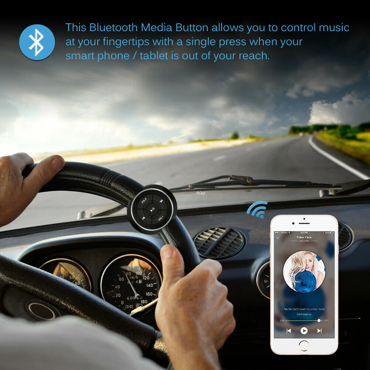 Беспроводной Bluetooth медиакнопочный пульт дистанционного управления подставки