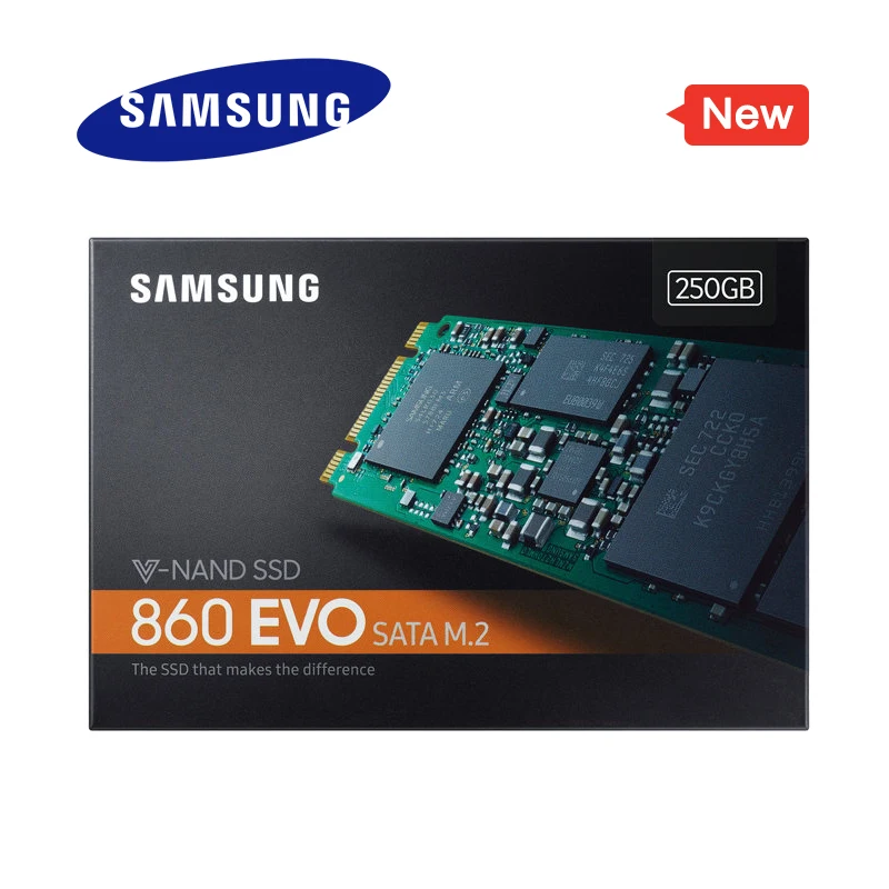 SAMSUNG SSD 860 EVO M.2 2280 SATA 250 ГБ 500 1 ТБ Внутренний твердотельный диск жесткий HDD M2 ноутбук