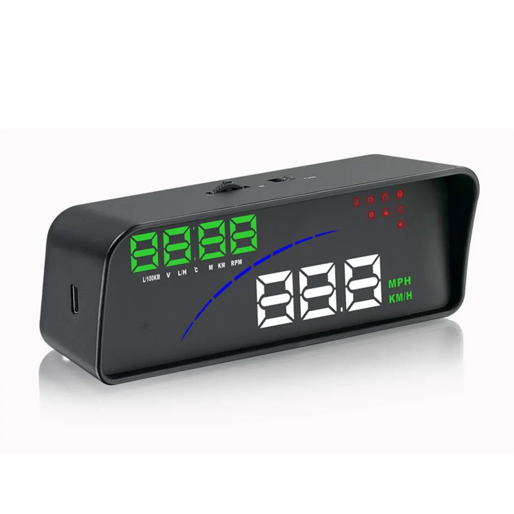 3.6&quot Car P9 HUD Head-up Display Vehicle Smart OBD II EOBD Automatic Measurement Fuel Consumption Mileage Speed Alarm Projector |