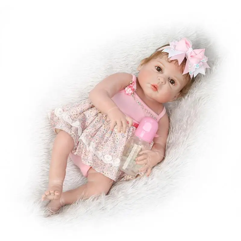 Кукла реборн силиконовая для девочек 55 см 2017|silicone reborn|full silicone reborndoll bebe |