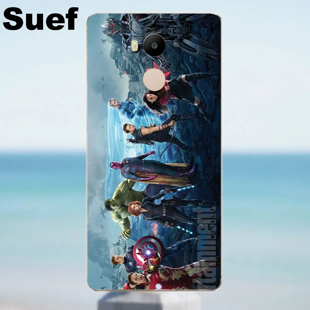 Suef Мстители Возраст Ultron ТПУ индивидуальный дизайн для Xiaomi Redmi 4 3 3S Pro Mi3 Mi4 Mi4i Mi4C Mi5