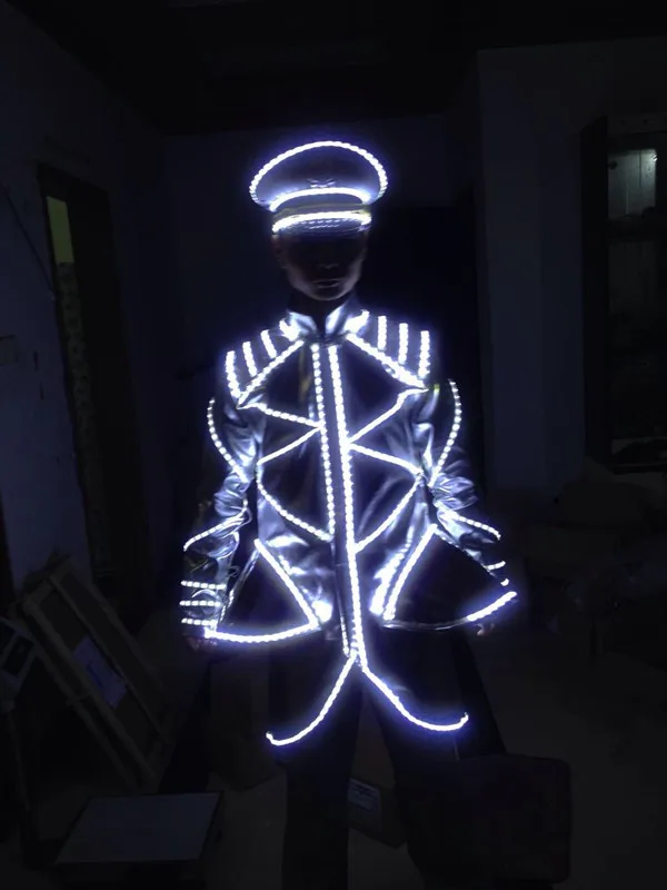 Винный светильник СИД сценический костюм световой шляпа очки лазерные перчатки