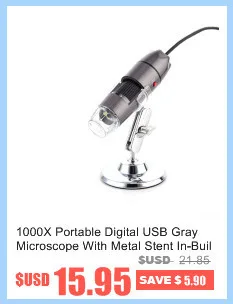 Портативный 1000X USB цифровой черный электронный микроскоп с 8 светодиодами эндоскопа камера микроскопио Лупа