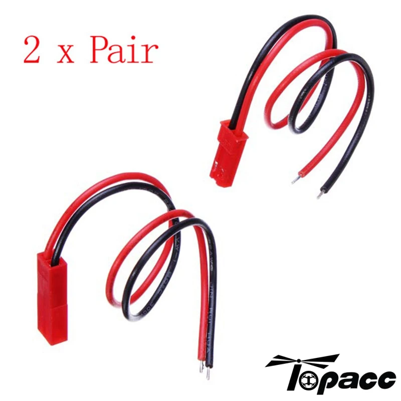 Лидер продаж 2 пары JST разъем с Connect Кабели для RC BEC ESC Батарея | Игрушки и хобби