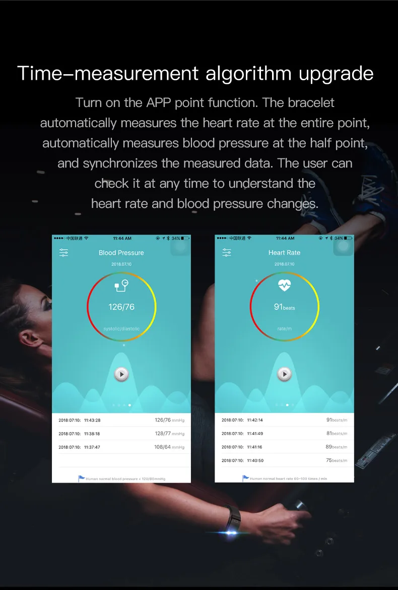 Цветной экран кровяное давление водонепроницаемый FitnessTracker монитор сердечного ритма Bluetooth умный Браслет для Android и IOS B91