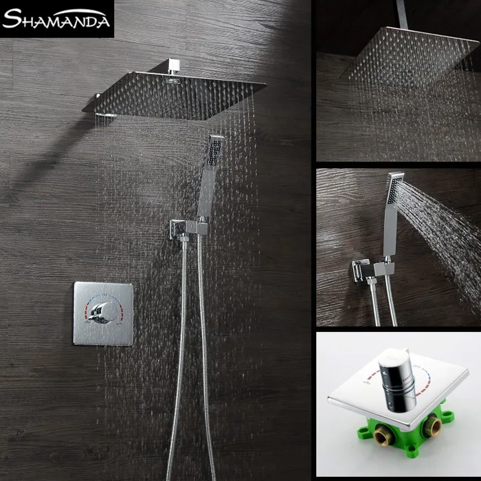 Бесплатная доставка латунный настенный смеситель для ванны квадратный