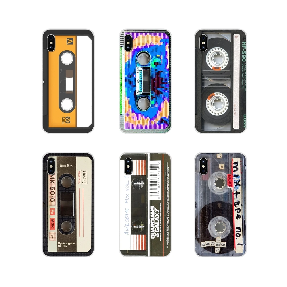 Мягкие прозрачные чехлы магнитная лента Кассетная аудио для Xiaomi Mi6 A1 5X 6X Redmi Note 5 5A