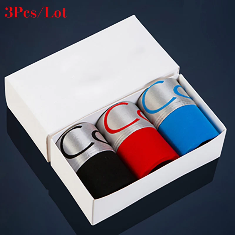 3Pcs-E Новые хлопковые шорты, мужское дышащее нижнее белье, мягкие боксеры, мужские однотонные боксеры, шорты размера плюс, мужские боксеры, нижнее белье, трусы - Цвет: 3Pcs-E