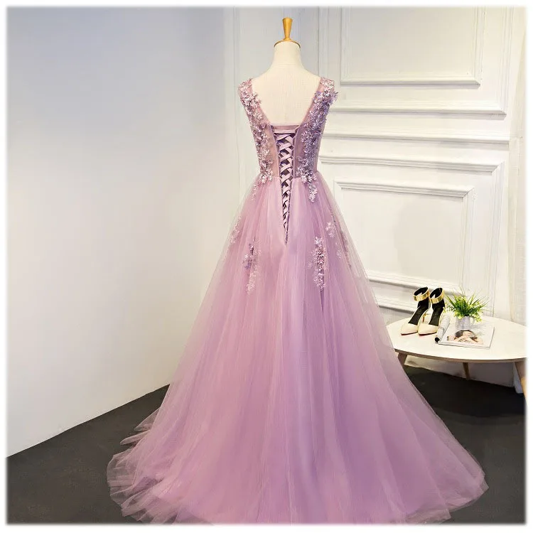 Robe De Soiree модное длинное вечернее платье с аппликацией из бисера и круглым вырезом