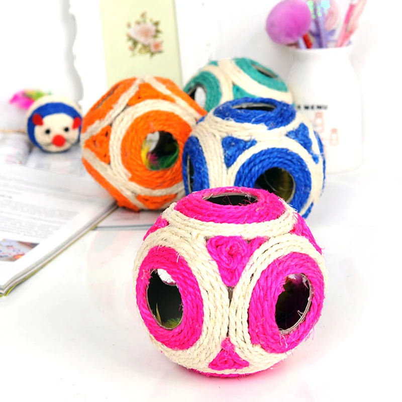 Игрушка для кошек Sisal Интерактивная чесалка с натуральными шариками игрушка