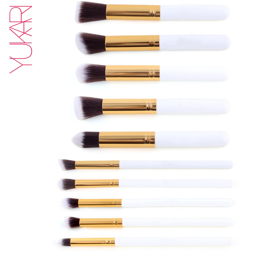 10 шт. шерстяная щетка для макияжа набор румяна основы растушевки пудры косметики