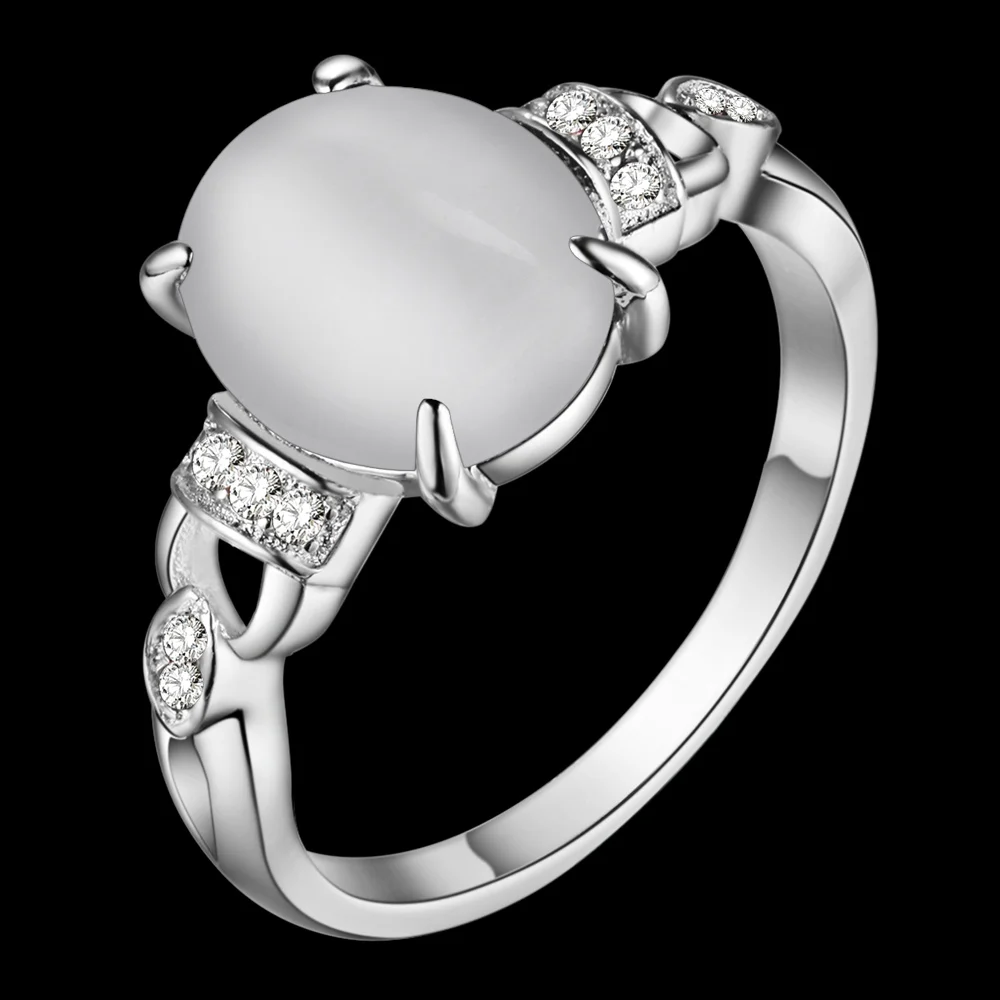 Fashion jewelry silver plated opal ring women top quality fine birthday gift factory wholesale hot ANGELTEARS brand | Украшения и