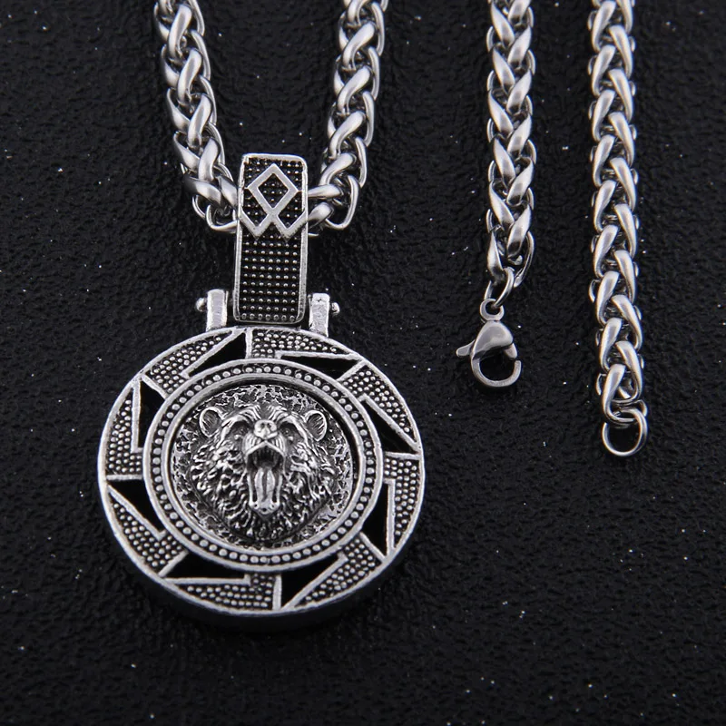 Odin медведь волк Ворон талисман амулет колье с кулоном в стиле викингов Wicca Птица