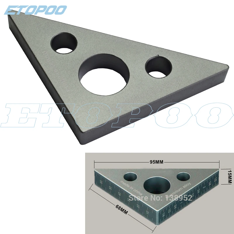 45 градусов Алюминиевый сплав столярная мастерская алюминиевый дюймовый угловая