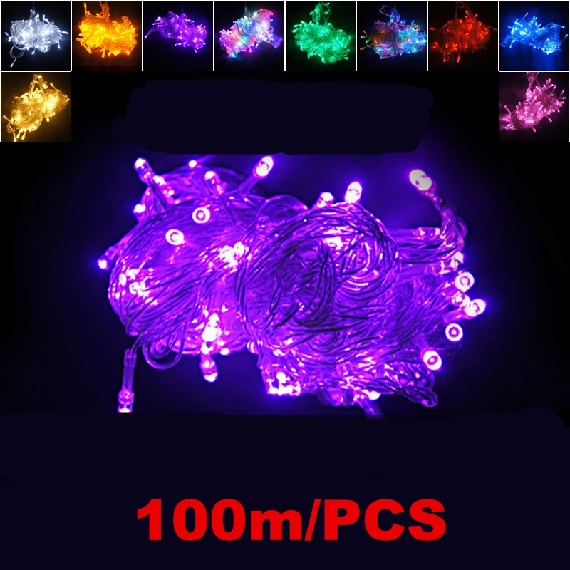 

Waterproof 100 m LED Flashing Christmas string lights Party Wedding patio string lights for Garden Decoration
