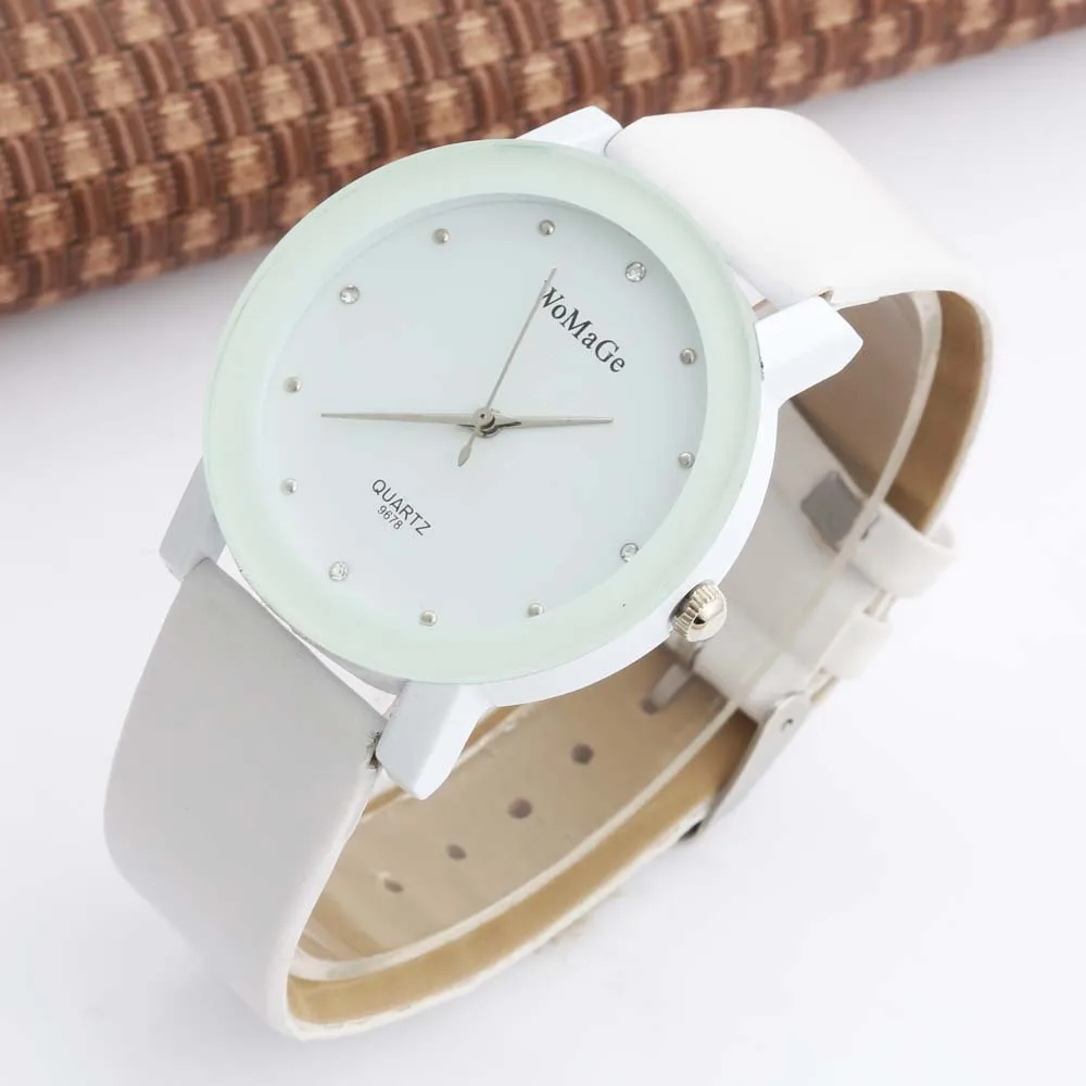 Women 's Casual Watches Leather Watchband Creative Glass Male Geneva Quartz Clock Luxury Brand Wristwatch 2020 relogio feminino |