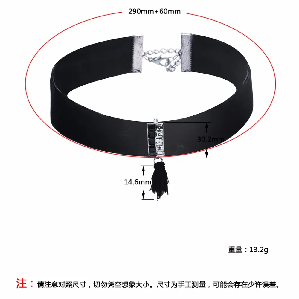 CHENGXUN 1 Шт. Ручная Работа Винтаж Готический Черный Модный Bijoux Femme Кружева Кисточкой