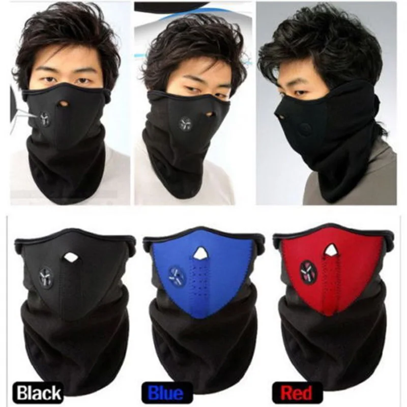 Неопреновая теплая полумаска на шею зимняя спортивная маска ветрозащитная