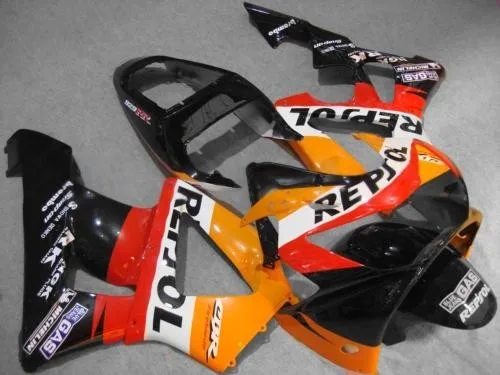 

Injection mold Fairing Kit for pe CBR900RR 929 00 01 CBR 900RR CBR900 RR 2000 2001 ABS red orange black Fairings set ST66