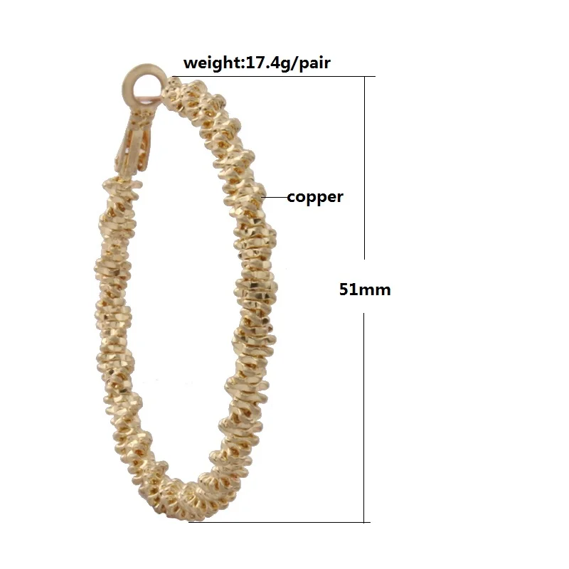 Женские медные сережки NeeFu WoFu брендовые из металла большие серьги Brinco Orecchino di marca