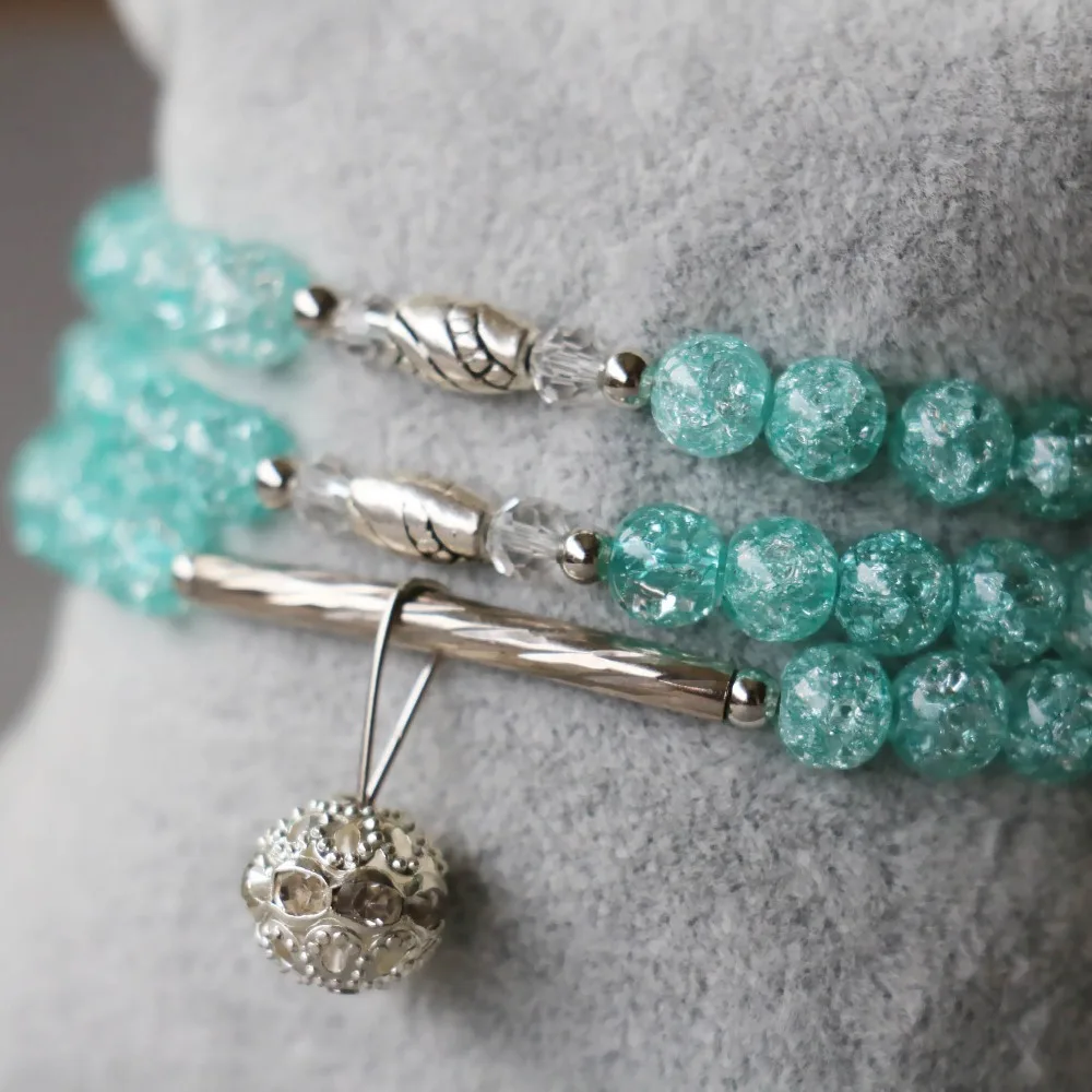 Женский многослойный браслет 6 мм из натурального кристалла|crystal bracelet|bracelet