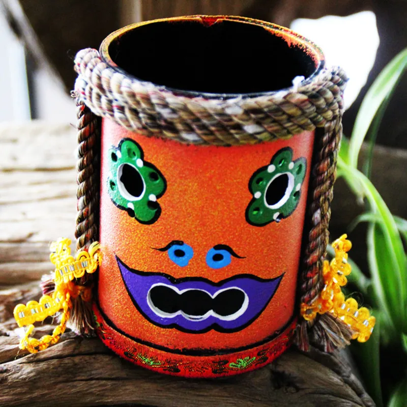 Отличительной Этническая дома Аксессуары забавные Плетеный Цветной рисунок