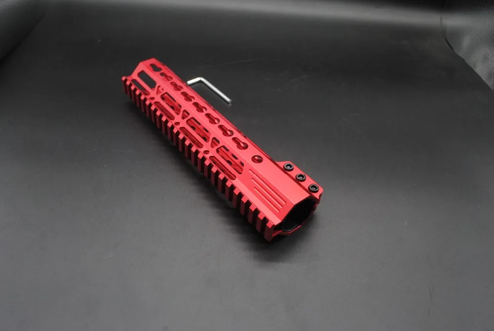 TriRock 9 ''зажим Keymod Handguard Free Float Picatinny Rail Mount System черный/коричневый/красный цвет