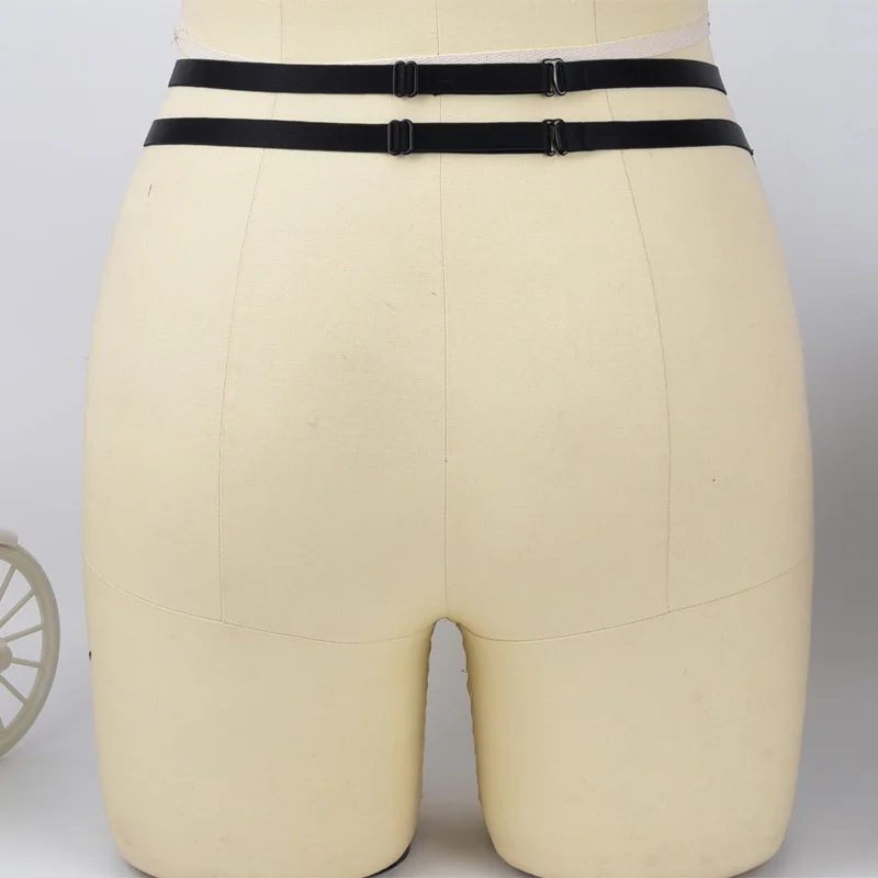 Ремень-подвязка ремень Красный Эластичный готическое нижнее белье клетка Пояс