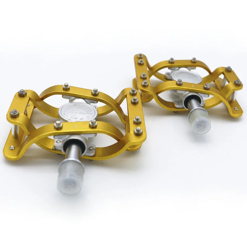 GQ silver gold MTB горный велосипед педали противоскользящие горные сверхлегкие велосипед 3 герметичные подшипники Подшипник педали колышки для BMX Аксессуары - Цвет: GQ silver gold