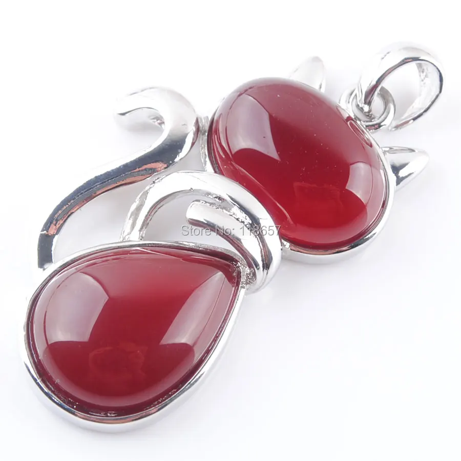 YOWOST Natural Agates Gem Stone Bead The Fox Silver Pendant For Women Men Jewelry 1PCS IN3564 | Украшения и аксессуары