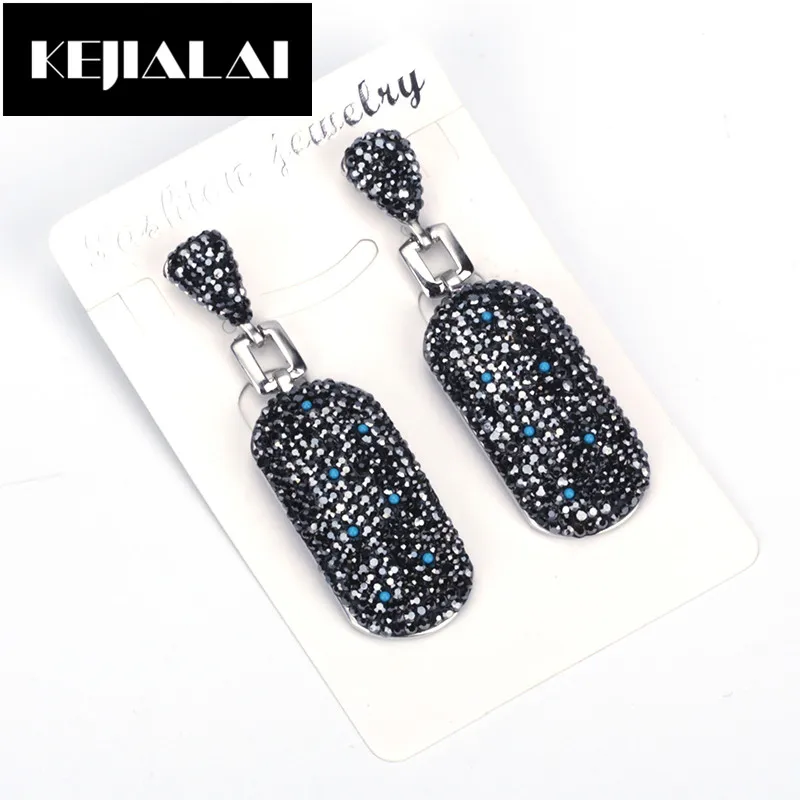 Бренд KEJIALAI модные ювелирные изделия подвески в квадратной форме серьги со