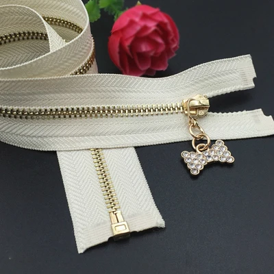 beige 45 см 60 см открытая многоцветная металлическая молния для швейные молнии, аксессуары для одежды джинсы короткое пальто молнии DIY Инструменты молния P061 - Цвет: beige