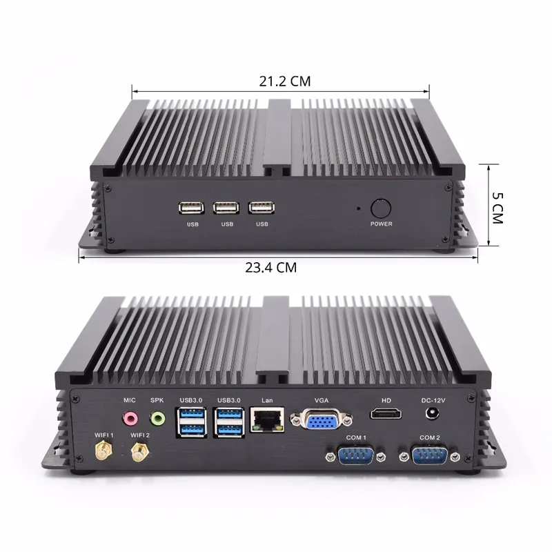 2018 Eglobal Новый безвентиляторный промышленный мини ПК Win10 Core i3 6006U/Core i5 5250U/Core 6200U/Core 1 *