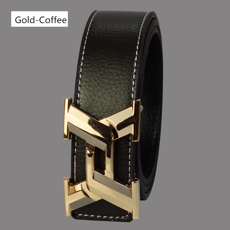 Luxury Belts for Men Fashion Business Casual High Quality Smooth Buckle Designer Male Leather Belts