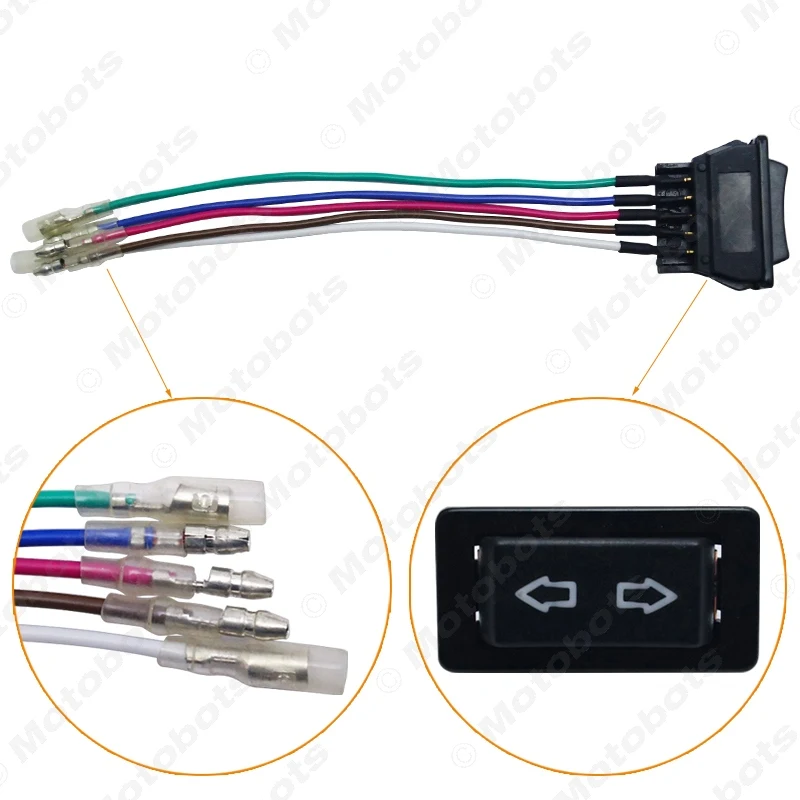 MOTOBOTS 1 шт. 5Pin 20A 24В/12В кнопка переключения окон с красным/зеленым светодиодным