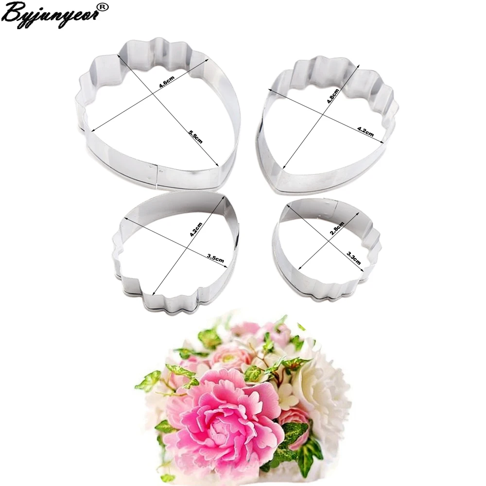 Большой пион Вайнер силиконовые формы цветок помадка резак Gumpaste Плесень торт