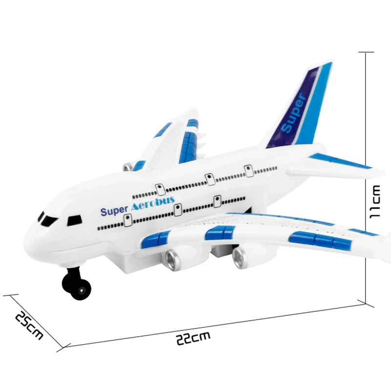 Радиоуправляемая модель Airbus 2 канала пластик электрическая вспышка звук игрушки