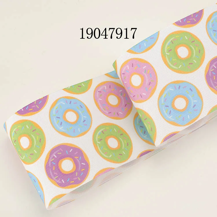 Новый 3 &quot75 мм милый пончик печатные ленты grosgrain Бесплатная доставка 19047904|Ленты